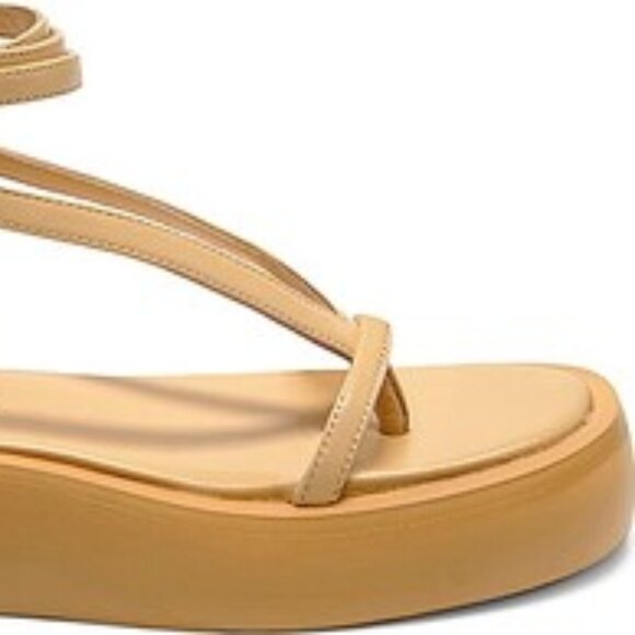 NEW FREE PEOPLE Winnie Wrap Flatform in Vachetta for women 2510 - Picture 4 of 8